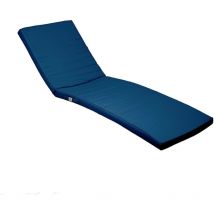 Deco Arts - Coussin Bain de Soleil / Matelas pour Transat Dehoussable- 185x60x5cm - Bleu petrole