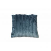 Coussin bleu texturé velours - Boreal