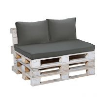Madison - Coussin Loneta eco 120 x 80 cm Série Palette - Gris