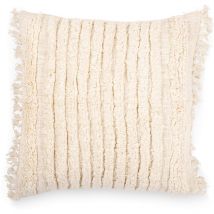 Privatefloor - Coussin de style boho Bali - Housse et Rembourrage inclus - Greta Crème