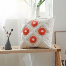 Privatefloor - Coussin de style boho Bali - Housse et Rembourrage inclus - Reyune Orange