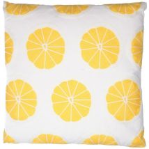Coussin carré en tissu citron cm45x45h10