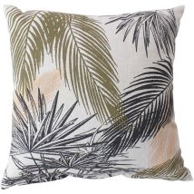 Coussin carré déhoussable imprimé nature Vert 40x40 cm