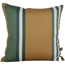 Coussin carré extérieur à rayures Vert 45x45 cm