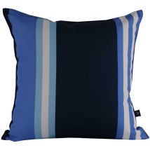 Coussin carré extérieur à rayures Bleu Marine 45x45 cm