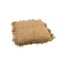 TMM - Coussin Carre Raphia Naturel Large - l 88 x l 88 x h 22 cm