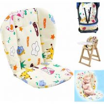 Coussin chaise haute bébé, rehausseur bébé/coussin chaise haute, joli coussin chaise haute, motifs animaux, doux double face,