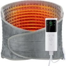 Coussin chauffant électrique, 9 niveaux de chaleur, 4 réglages de minuterie, écran lcd, idéal pour dos, ventre et jambes