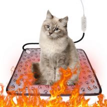 Coussin Chauffant pour Animaux de Compagnie pour Chats et Chiens,Coussin Auto Chauffant Chat Tapis,3 Réglages de Température, Anti-Mordant, 100%