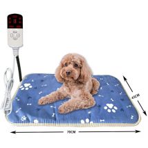 Coussin chauffant pour chat et chien, 18 x 18 po, nylon, imperméable, cordon résistant aux morsures, température constante automatique, tapis de lit