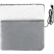 Coussin chauffant usb pour les pieds, coussin chauffant doux pour l'hiver, coussin chauffant pour le bureau et la maison