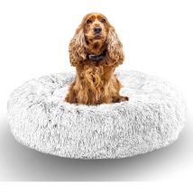 One Pets-top - Coussin Chien Chat Apaisant 60cm Dodo Donut Confort+ Rond Doux Cocoon Puppy Love Panière Anti Stress Panier Lit Petit Chien Soutien