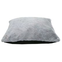 Bananair - Coussin Chien Fourrure déhoussable - Rectangle 115x130 cm Gris clair