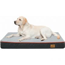 Coussin Chien Grande Taille Panier pour Chien Orthopétique Lit Chien en Mémoire de Forme Lavable - l 95x70x10cm