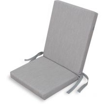 Chillvert - Cuscino Per Sedia a Sdraio Pacific 92x45x6 cm Grigio Chiaro Sfoderabile