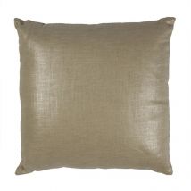 COMETE OLD - Coussin en coton, lin et lurex aux reflets irisés beige 40x40