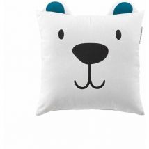 Coussin carré tête d'Ours 40x40 cm - Pôle Nord