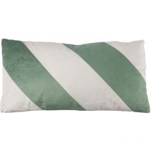 Boite A Design - Coussin, Coussin décoratif vert et blanc 30 x 60 cm Bleu en Fabric