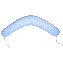 Viking Choice - Coussin d'allaitement - Coussin de grossesse - 100% coton - avec cordons - 145 cm - à carreaux bleus