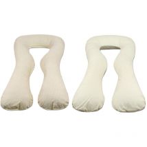 Viking Choice - Coussin d'allaitement - Coussin de maternité - grand - 100% coton - carreaux beige - beige - beige à carreaux - beige