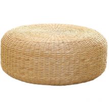 Coussin d'assise de style japonais, coussin de méditation fait à la main, coussin d'assise rustique en tatami pour, bureau, 40cm de diamètre