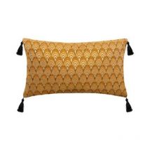 Coussin Déco 'Lurex Art' 30x50cm Ocre