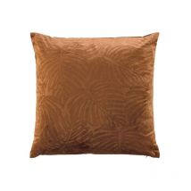 Coussin Déco Velours 'Analia' 50x50cm Camel