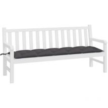 Lling - inlife Coussin de banc de jardin 180x50x7 cm Tissu Anthracite
