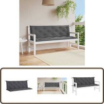 Coussin de banc de jardin anthracite tissu oxford - Coussin De Banc - Coussin D'extérieur - Coussin Jardin - Décoration Intérieur - Coussin