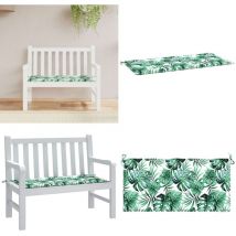 Coussin de banc de jardin motif de feuilles 120x50x3 cm - Coussin De Banc - Coussin D'extérieur - Coussin Jardin - Décoration Intérieur - Décoration