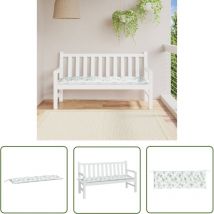 Maison Exclusive - Coussin de banc de jardin Coussin D'extérieur Coussin Déco confort motif de feuilles 150x50x7 cm 57123