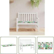 The Living Store Coussin de banc de jardin multicolore 100x50x3 cm tissu oxford - Coussin De Banc - Coussin D'extérieur - Coussin Jardin - Coussin