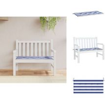 Coussin de banc de jardin rayures bleues et blanches 100x50x3cm - Coussin De Banc - Coussin D'extérieur - Coussin Décoratif - Coussin Jardin - Housse