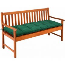 Coussin de banc - Intérieur Extérieur Coussin pour banc Banquette - 145x45x8cm - 100% Polyester Vert