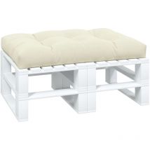 Inlife Coussin de canapé palette Crème 120x80x10 cm