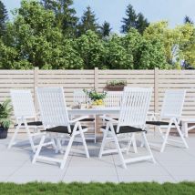 Furniture Limited - Coussins de chaise jardin lot de 6 noir 50x50