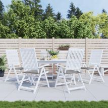 Furniture Limited - Coussins de chaise jardin lot de 6 gris 50x50