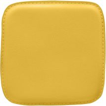 Coussin de chaise carré - simili cuir - Stylix Jaune