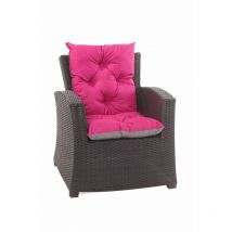 Setgarden - Coussin de chaise de jardin 50x50x55cm 1 pièce coussin de jardin rose Coussin de fauteuil d'extérieur Coussin d'assise à dossier