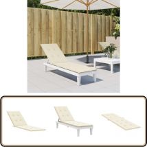 Coussin de chaise de terrasse crème (75+105)x50x4 cm - Coussin De Chaise - Coussin Terrasse - Coussin Exterieur - Coussin Décoratif - Coussin