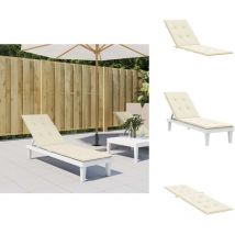 Coussin de chaise de terrasse crème (75+105)x50x4 cm - Coussin De Chaise - Coussin Terrasse - Coussin Exterieur - Coussin Décoratif - Coussin