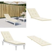 Coussin de chaise de terrasse crème (75+105)x50x4 cm - Coussin De Chaise - Coussin Terrasse - Coussin Exterieur - Coussin Décoratif - Coussin