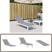 Coussin de chaise de terrasse gris (75+105)x50x4 cm - Coussin De Chaise - Coussin D'extérieur - Coussin Terrasse - Coussin Décoratif - Coussin