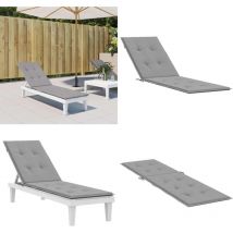 Coussin de chaise de terrasse gris (75+105)x50x4 cm - Coussin De Chaise - Coussin D'extérieur - Coussin Terrasse - Coussin Décoratif - Coussin