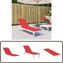 Coussin de chaise de terrasse rouge (75+105)x50x4 cm - Coussin De Chaise - Coussin Terrasse - Coussin Exterieur - Coussin Décoratif - Coussin