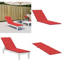 Coussin de chaise de terrasse rouge (75+105)x50x4 cm - Coussin De Chaise - Coussin Terrasse - Coussin Exterieur - Coussin Décoratif - Coussin