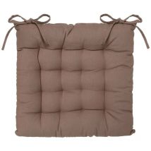 Jardideco - Galette de chaise gris taupe 38x38cm - Atmosphera créateur d'intérieur