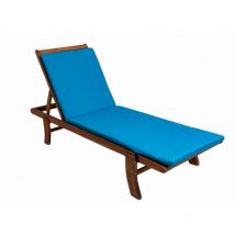 Setgarden - Coussin de chaise longue 190x60x4cm, coussin pour chaise longue de jardin, chaise longue en bois bleu, coussin de chaise longue de piscine