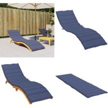 Coussin de chaise longue bleu marine tissu oxford - Coussin Chaise Longue - Coussin Exterieur - Coussin Décoratif - Coussin Jardin - Housse Chaise