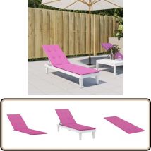 Vidaxl - Coussin de chaise longue rose tissu oxford - Coussin De Chaise - Coussin D'extérieur - Coussin Terrasse - Coussin Décoratif - Coussin Rose